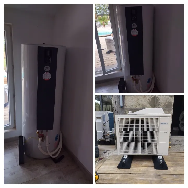 Installation et mise en service d'une ballon thermodynamique THERMOR V3 Split, Rang-du-Fliers, C2L Pompe à Chaleur et Climatisation