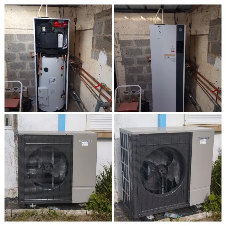 Remplacement d'une chaudière gaz par une pompe à chaleur air eau THERMOR à RANG DU FLIERS, Rang-du-Fliers, C2L Pompe à Chaleur et Climatisation