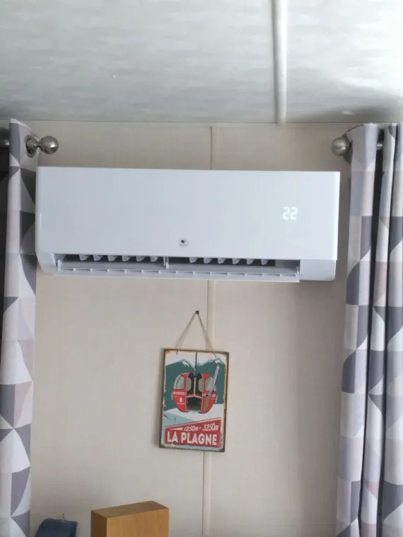 Installation d'une climatisation réversible au TOUQUET dans un mobile-home, Rang-du-Fliers, C2L Pompe à Chaleur et Climatisation