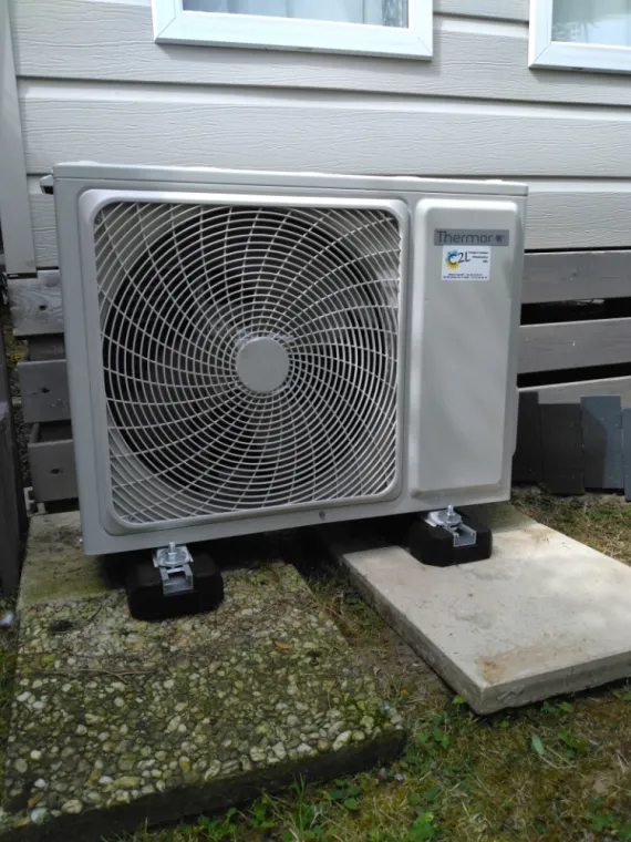 Installation et mise en service d'une climatisation réversible Thermor pour un mobile-home au TOUQUET, Rang-du-Fliers, C2L Pompe à Chaleur et Climatisation