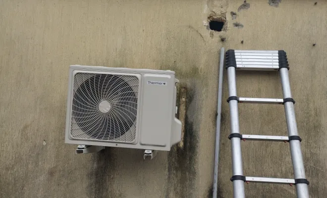 Remplacement d'une climatisation réversible Thermor  dans un local TGBT au CROTOY, Rang-du-Fliers, C2L Pompe à Chaleur et Climatisation