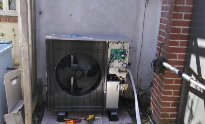 Installation et mise en service d'une pompe à chaleur THERMOR Aérolia 2 à JOUY SOUS THELLE, Rang-du-Fliers, C2L Pompe à Chaleur et Climatisation