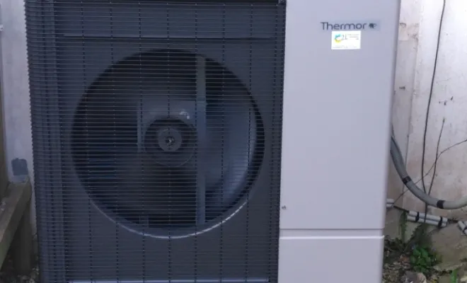 Installation et mise en service d'une pompe à chaleur THERMOR Aérolia 2 à JOUY SOUS THELLE, Rang-du-Fliers, C2L Pompe à Chaleur et Climatisation