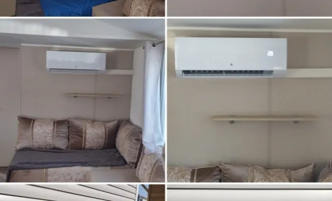 Installation et mise en service d'une climatisation réversible mono-split THERMOR dans un mobile-home à MERLIMONT, Rang-du-Fliers, C2L Pompe à Chaleur et Climatisation