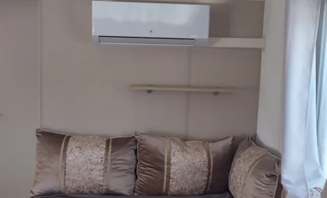 Installation et mise en service d'une climatisation réversible mono-split THERMOR dans un mobile-home à MERLIMONT, Rang-du-Fliers, C2L Pompe à Chaleur et Climatisation